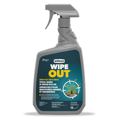 Herbicide pour mauvaises herbes et graminées WIPE OUT® de WILSON®